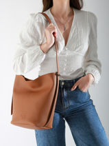 Shoulderbag Backpack M Cavalier Leather Etrier Brown cavalier ECLR126M-vue-porte