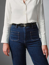 Adjustable Belt Jolly Leather Etrier Black jolly EJOL414C-vue-porte